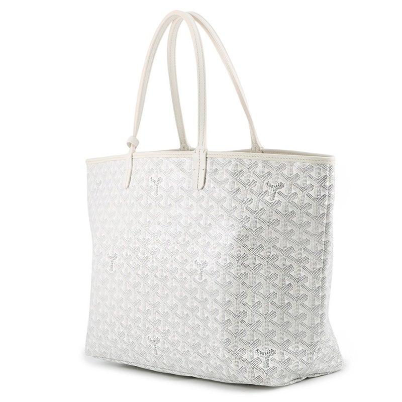 ゴヤール トートバッグ サンルイPM PVC レザー STLOUIPMLTY50CL50P GOYARD ポーチ付き 白 ヘリンボーン