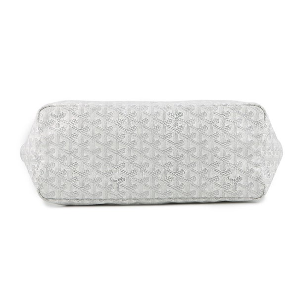 ゴヤール トートバッグ サンルイPM PVC レザー STLOUIPMLTY50CL50P GOYARD ポーチ付き 白 ヘリンボーン