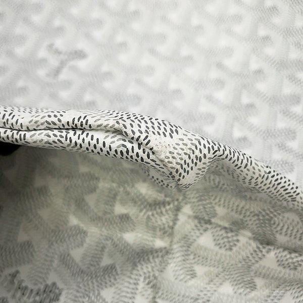 ゴヤール トートバッグ サンルイPM PVC レザー STLOUIPMLTY50CL50P GOYARD ポーチ付き 白 ヘリンボーン