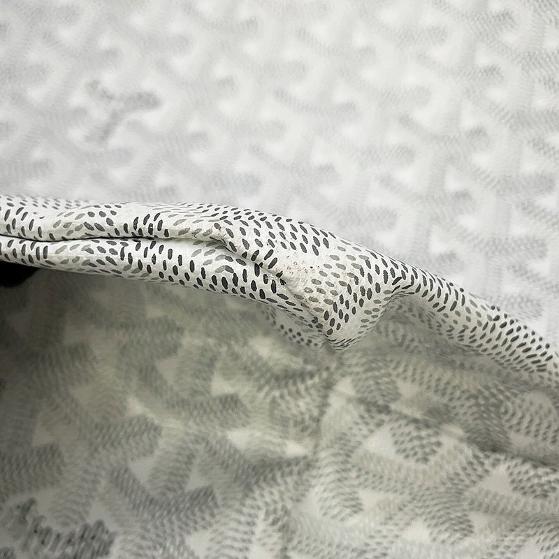 ゴヤール トートバッグ サンルイPM PVC レザー STLOUIPMLTY50CL50P GOYARD ポーチ付き 白 ヘリンボーン
