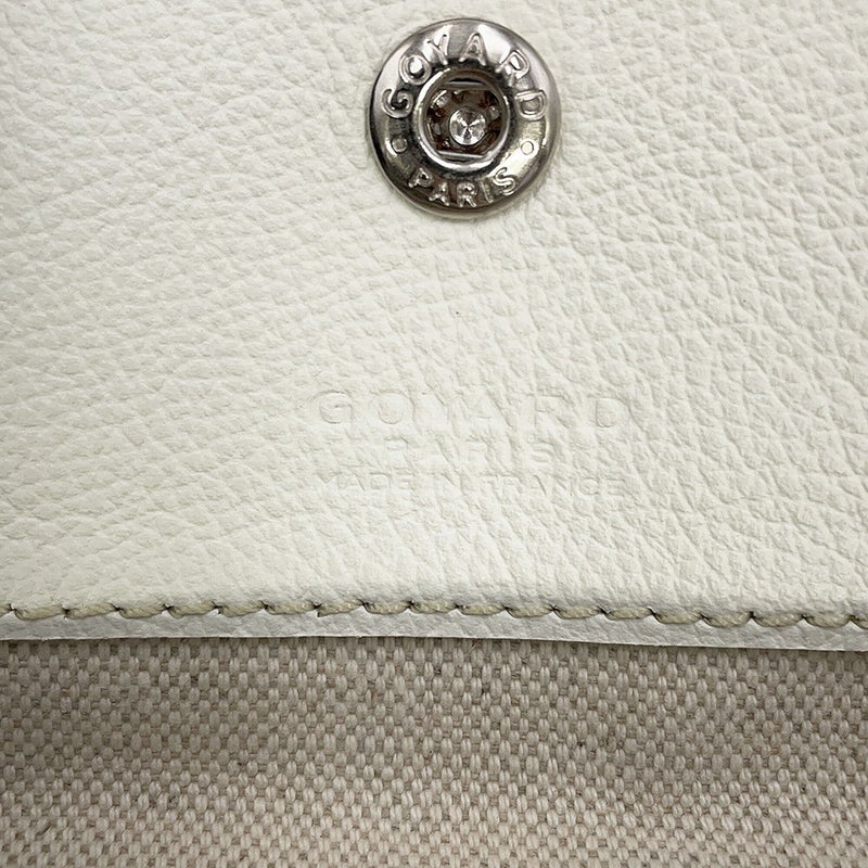 ゴヤール トートバッグ サンルイPM PVC レザー STLOUIPMLTY50CL50P GOYARD ポーチ付き 白 ヘリンボーン