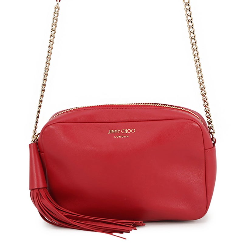 ジミーチュウ アティーニ ショルダーバッグ タッセル付き レザー JIMMY CHOO