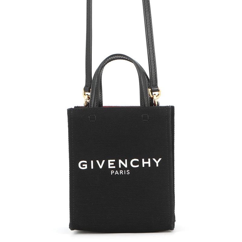ジバンシー ハンドバッグ Gトートバーティカル ミニ キャンバス BB50R9B1F1001 GIVENCHY 2way 黒