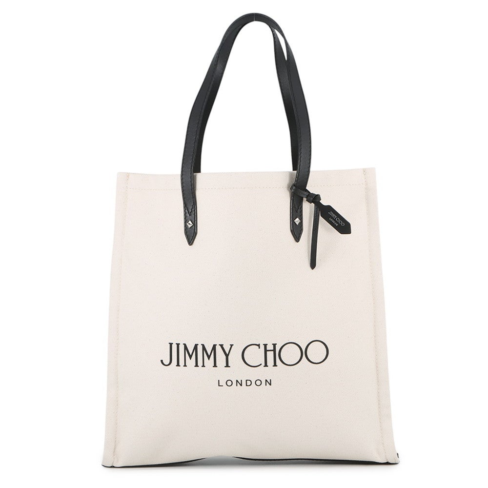 ジミーチュウ トートバッグ キャンバス レザー JIMMY CHOO 安心保証