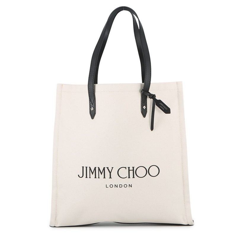 ジミーチュウ トートバッグ キャンバス レザー JIMMY CHOO