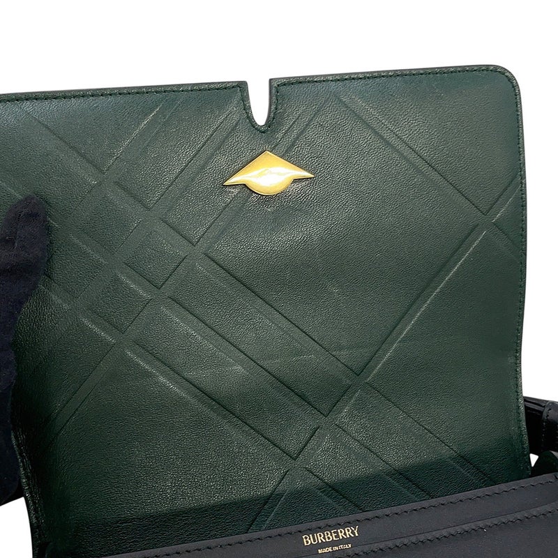 バーバリー ショルダーバッグ スニップバッグ スムースカーフレザー 80889161 BURBERRY 黒