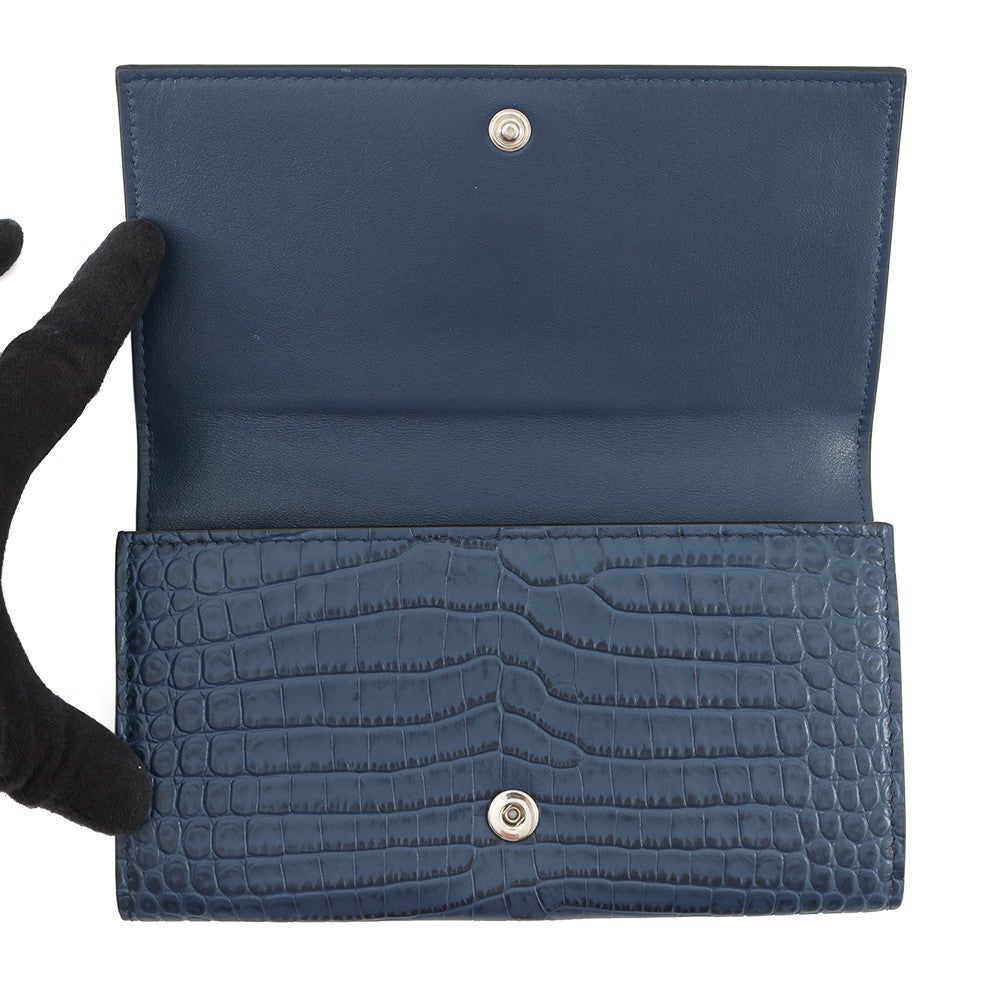 JIMMY CHOO クロコ　長財布 JIMMY CHOO（ジミーチュウ） 送料無料 2つ折り 長財布 NARTINA クロコ