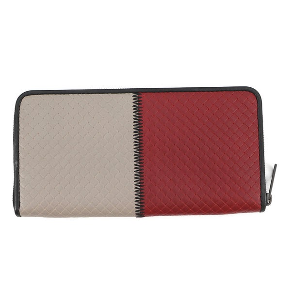 ボッテガヴェネタ 長財布 イントレチャート バイカラー ラウンドファスナー ロングウォレット 510643 BOTTEGA VENETA