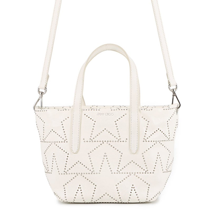 ジミーチュウ ハンドバッグ ソフィアS スタッズ レザー JIMMY CHOO 白 2way