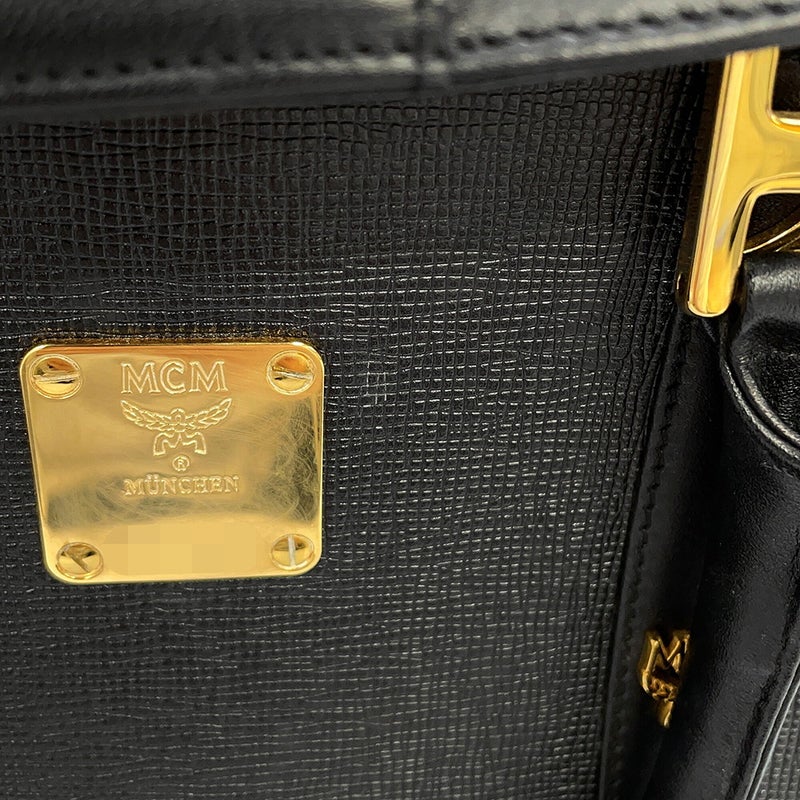 エムシーエム ハンドバッグ レザー MCM 黒