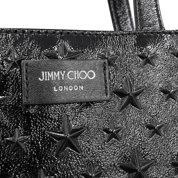 ジミーチュウ ハンドバッグ ペガシ ミニ スターエンボス パテント JIMMY CHOO 2wayバッグ 黒