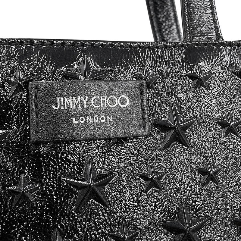 ジミーチュウ ハンドバッグ ペガシ ミニ スターエンボス パテント JIMMY CHOO 2wayバッグ 黒
