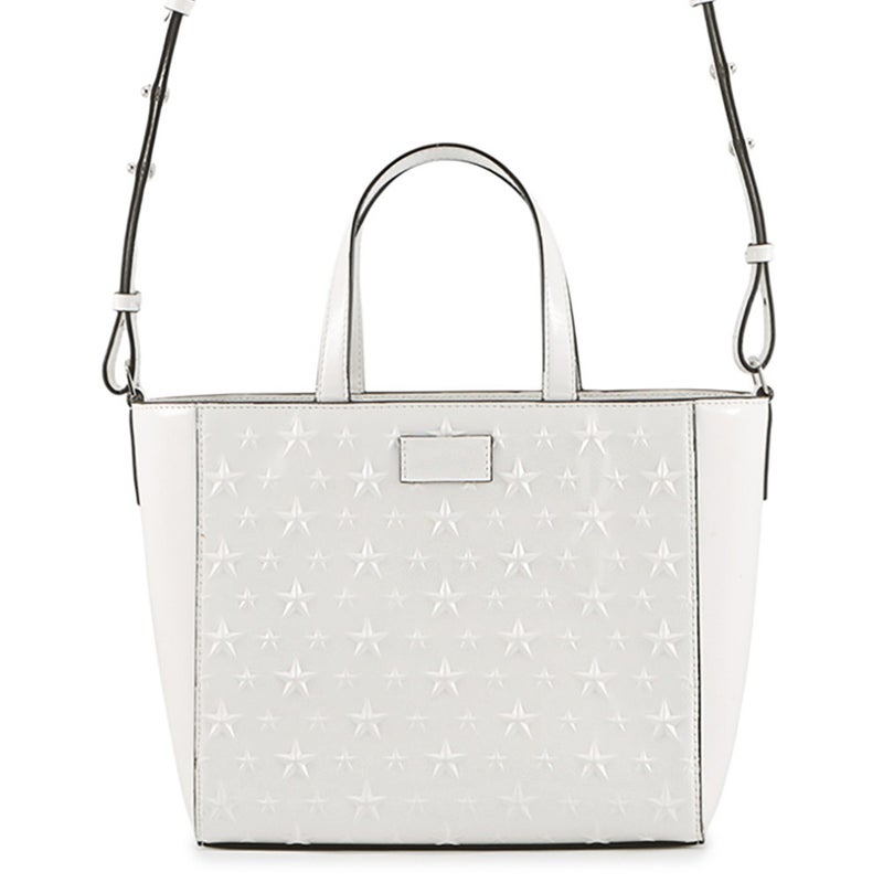 ジミーチュウ ハンドバッグ ペガシS エンボス パテント JIMMY CHOO 2way 白