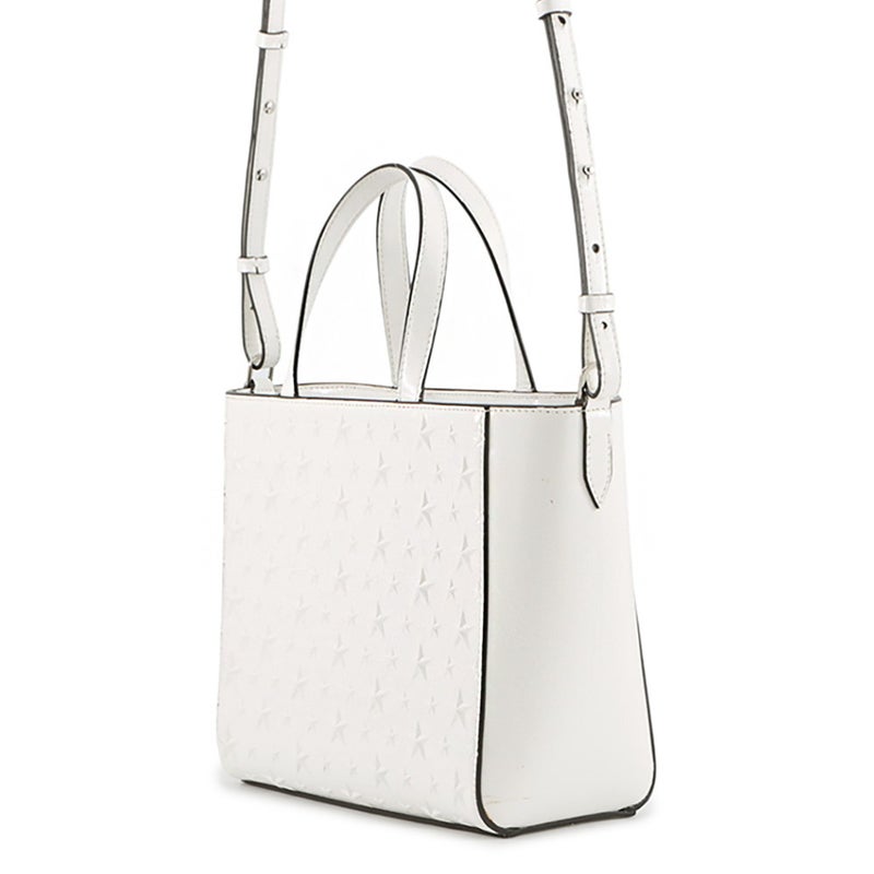 ジミーチュウ ハンドバッグ ペガシS エンボス パテント JIMMY CHOO 2way 白