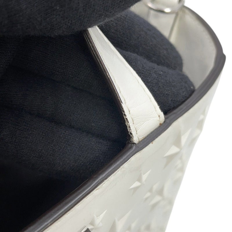 ジミーチュウ ハンドバッグ ペガシS エンボス パテント JIMMY CHOO 2way 白
