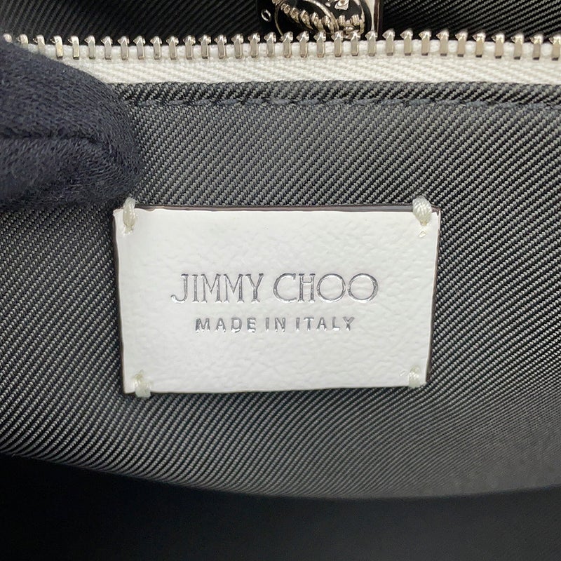 ジミーチュウ ハンドバッグ ペガシS エンボス パテント JIMMY CHOO 2way 白