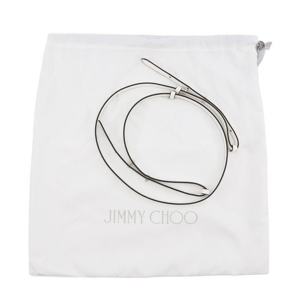 ジミーチュウ ハンドバッグ ペガシS エンボス パテント JIMMY CHOO 2way 白