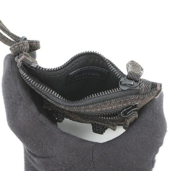 バレンシアガ コインケース ルカゴール デニム ラインストーン 776769 BALENCIAGA 小銭入れ 黒