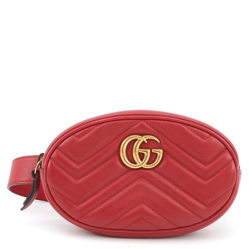 グッチ ウエストバッグ GGマーモント キルティング レザー ベルトバッグ 476434 GUCCI ウエストポーチ