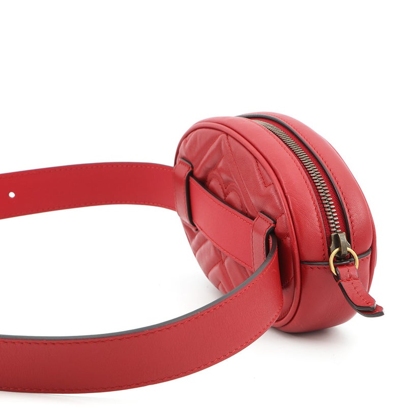 グッチ ウエストバッグ GGマーモント キルティング レザー ベルトバッグ 476434 GUCCI ウエストポーチ