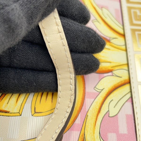 フェンディ ハンドバッグ フェンダーチェ サンシャイン ショッパー ミニ キャンバス 8BS051 2wayショルダーバッグ ベルサーチコラボ