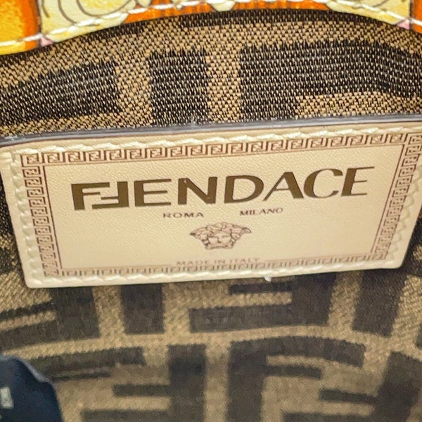 フェンディ ハンドバッグ フェンダーチェ サンシャイン ショッパー ミニ キャンバス 8BS051 2wayショルダーバッグ ベルサーチコラボ