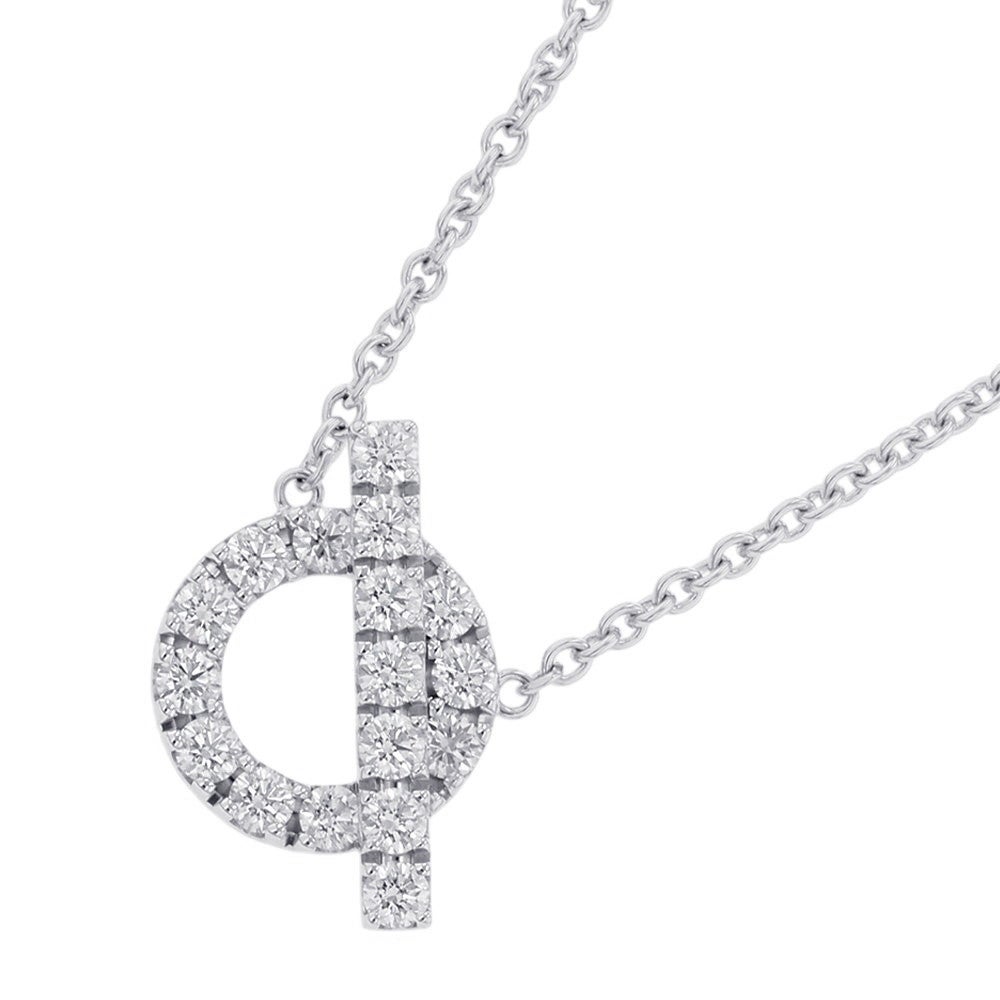 エルメス ネックレス フィネス ペンダント ダイヤモンド 17P 計0.46ct