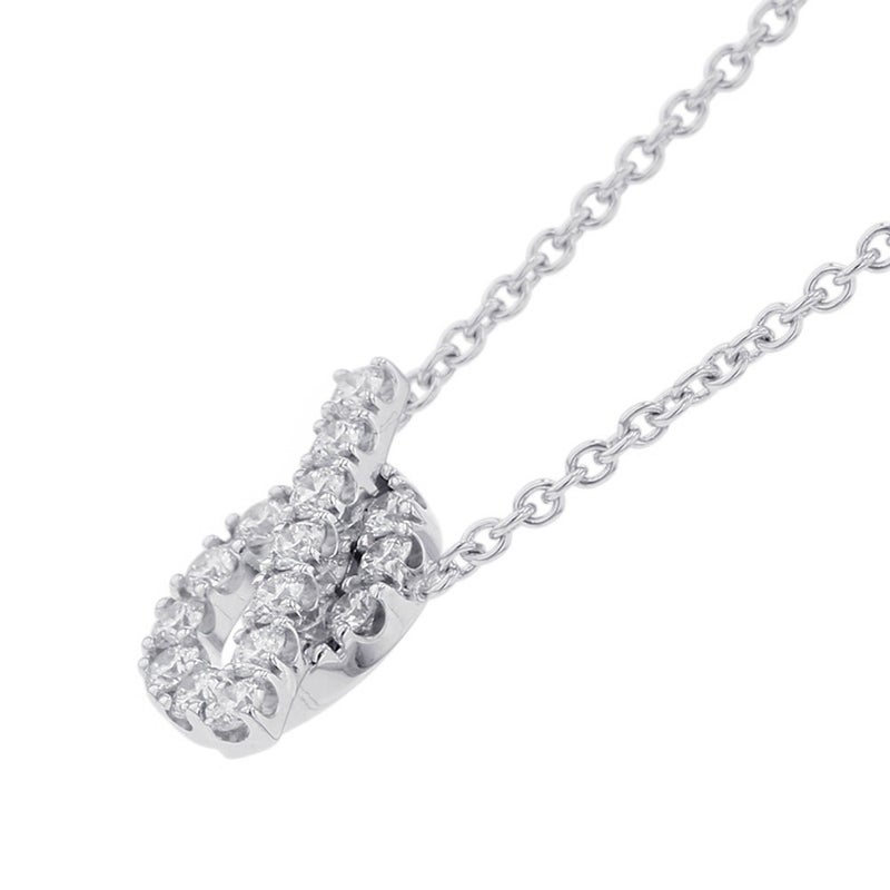 エルメス ネックレス フィネス ペンダント ダイヤモンド 17P 計0.46ct K18WGホワイトゴールド HERMES