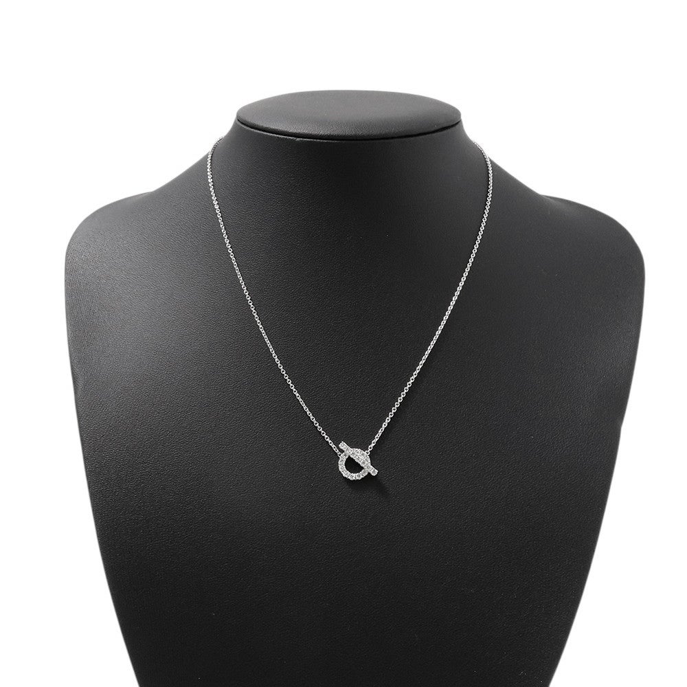 エルメス ネックレス フィネス ペンダント ダイヤモンド 17P 計0.46ct