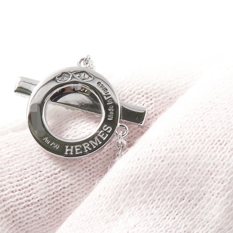 エルメス ネックレス フィネス ペンダント ダイヤモンド 17P 計0.46ct K18WGホワイトゴールド HERMES
