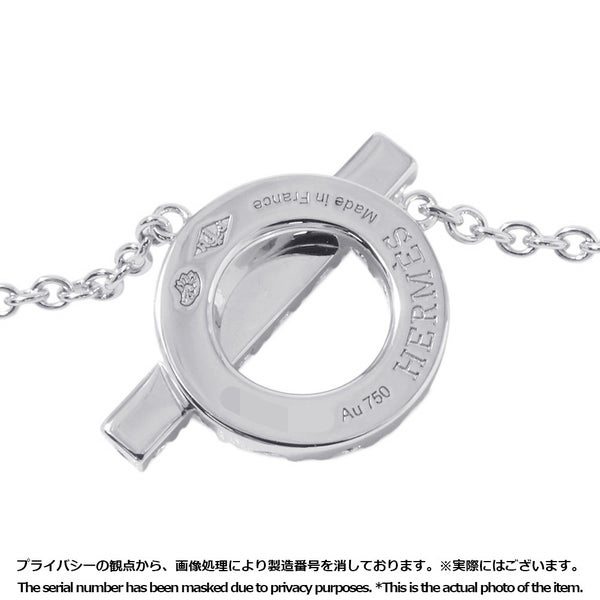 エルメス ネックレス フィネス ペンダント ダイヤモンド 17P 計0.46ct K18WGホワイトゴールド HERMES