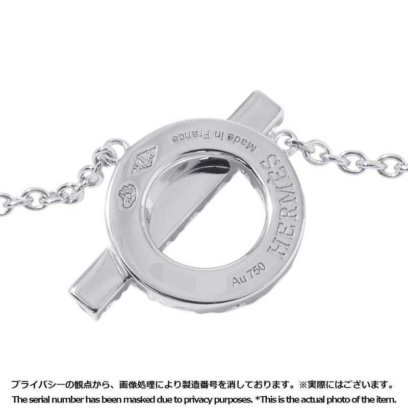 エルメス ネックレス フィネス ペンダント ダイヤモンド 17P 計0.46ct K18WGホワイトゴールド HERMES