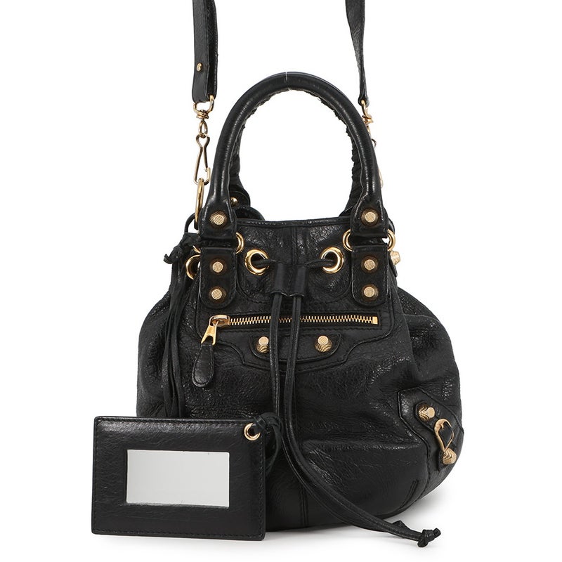 バレンシアガ ハンドバッグ ジャイアント ミニポンポン レザー 285439 BALENCIAGA 2way