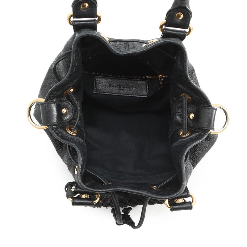 バレンシアガ ハンドバッグ ジャイアント ミニポンポン レザー 285439 BALENCIAGA 2way