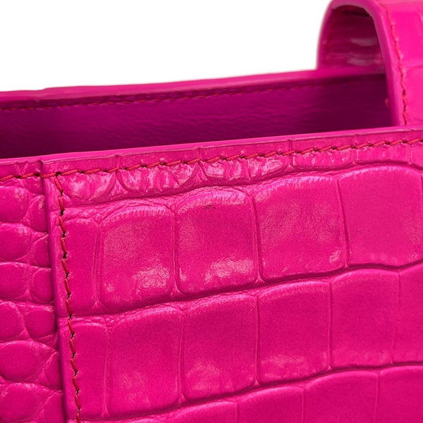 バレンシアガ ハンドバッグ アワーグラス ミディアム クロコダイル型押しレザー 619669 BALENCIAGA 2way