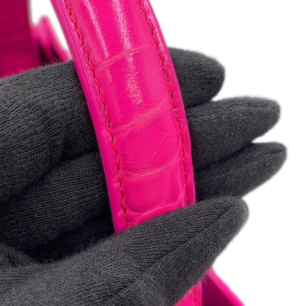 バレンシアガ ハンドバッグ アワーグラス ミディアム クロコダイル型押しレザー 619669 BALENCIAGA 2way