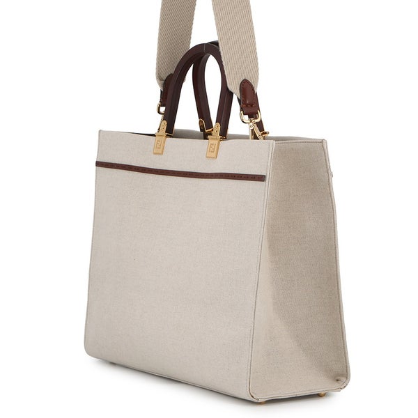 フェンディ トートバッグ サンシャイン ミディアム キャンバス/レザー 8BH386 FENDI 2wayショルダーバッグ