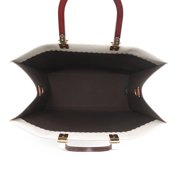 フェンディ トートバッグ サンシャイン ミディアム キャンバス/レザー 8BH386 FENDI 2wayショルダーバッグ