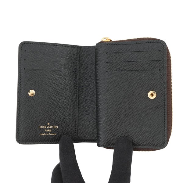 ルイヴィトン 二つ折り財布 モノグラム/モノグラム・リバース ポルトフォイユ・ルー M81461 LOUIS VUITTON ヴィトン 財布 黒 ブラック