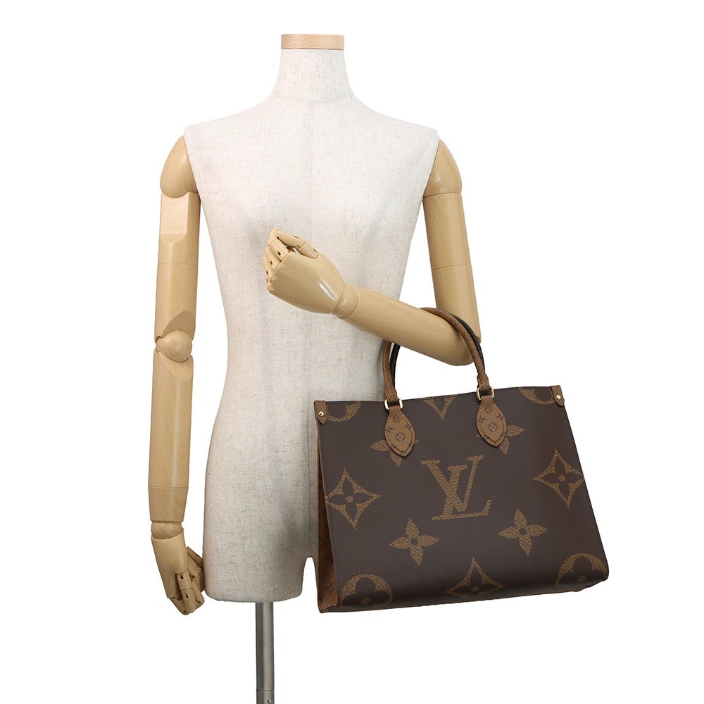 【中古】LOUIS VUITTON ルイ ヴィトン オンザゴーMM ジャイアント モノグラム リバース M45321トートバッグ 2WAY ハンドバッグ ショルダーバッグ ビジネス レディース メンズ 【ブランドギャラリー東心斎橋店】 LOUIS VUITTON】ルイヴィトン『モノグラム ジャイアント オンザゴーMM