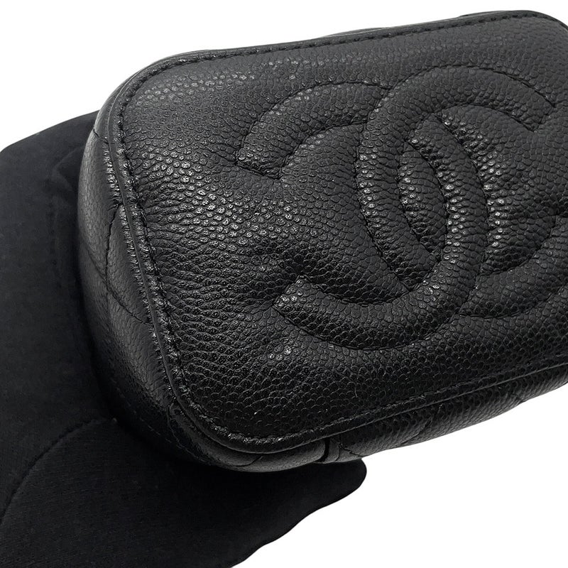 シャネル チェーンショルダーバッグ マトラッセ ココマーク バニティ キャビアスキン AP2158 CHANEL 黒