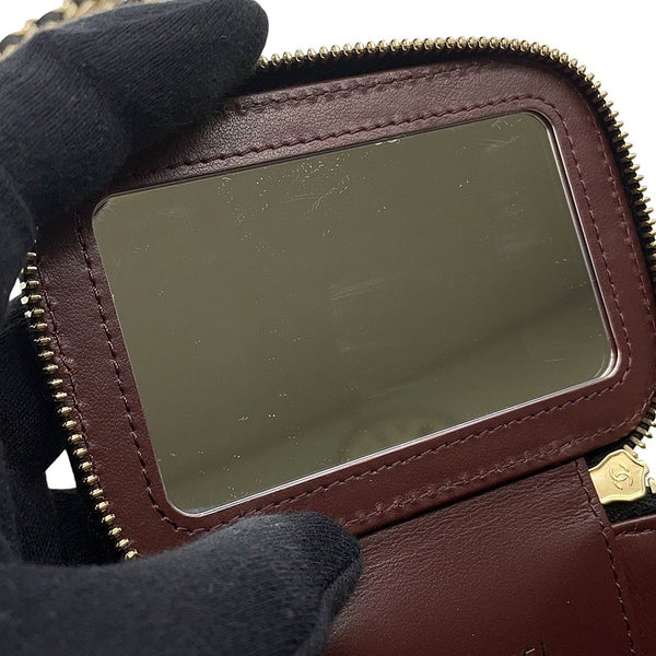 シャネル チェーンショルダーバッグ マトラッセ ココマーク バニティ キャビアスキン AP2158 CHANEL 黒