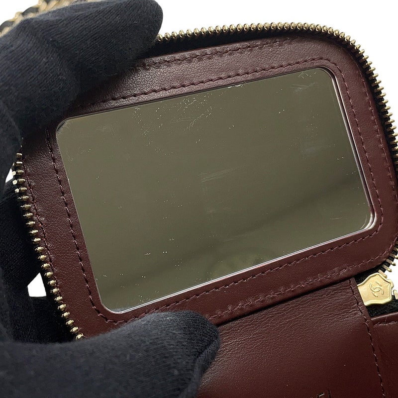 シャネル チェーンショルダーバッグ マトラッセ ココマーク バニティ キャビアスキン AP2158 CHANEL 黒