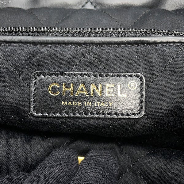 シャネル ハンドバッグ シャネル22 ミディアム シャイニーカーフスキン AS3261 CHANEL バッグ ショルダーバッグ 黒