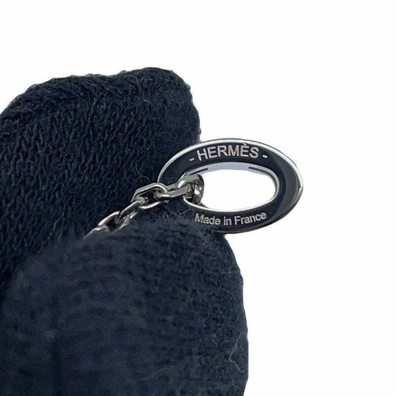 エルメス ネックレス ミニ・ポップアッシュ ブラック/シルバー金具 HERMES アクセサリー 黒