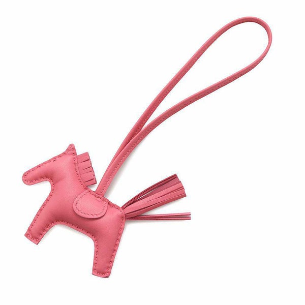 エルメス バッグチャーム ロデオ PM ローズアザレ ラムスキン U刻印