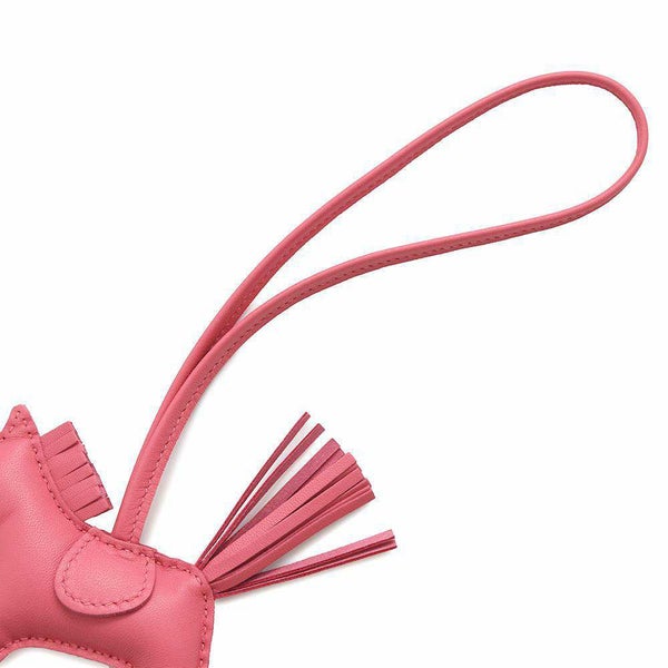 エルメス バッグチャーム ロデオ PM ローズアザレ ラムスキン U刻印