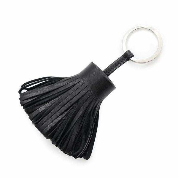 エルメス キーホルダー カルメン ブラック/シルバー金具 ラムスキン B刻印 HERMES 黒