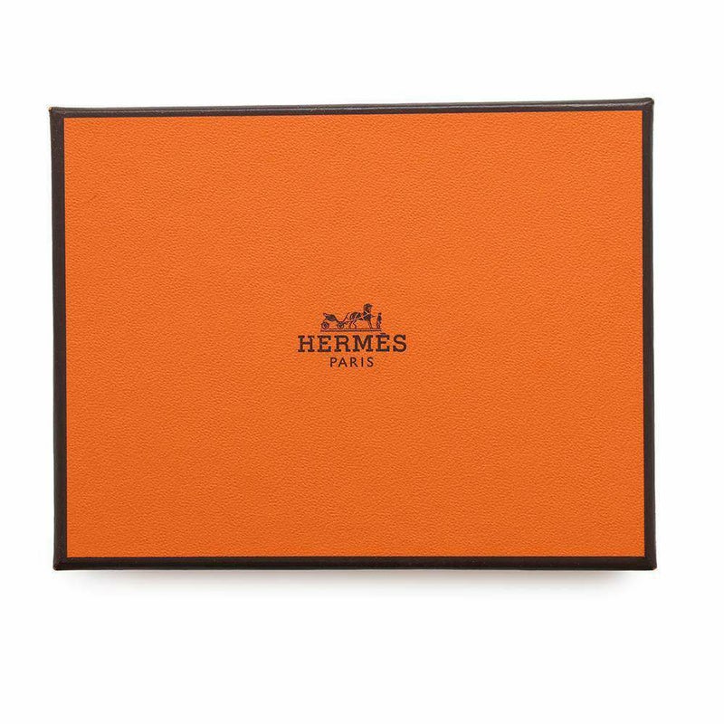 エルメス キーホルダー カルメン ブラック/シルバー金具 ラムスキン B刻印 HERMES 黒