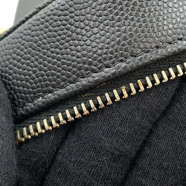 シャネル バニティバッグ トップハンドル マトラッセ ココマーク キャビアスキン AP2573 CHANEL 化粧ポーチ 黒